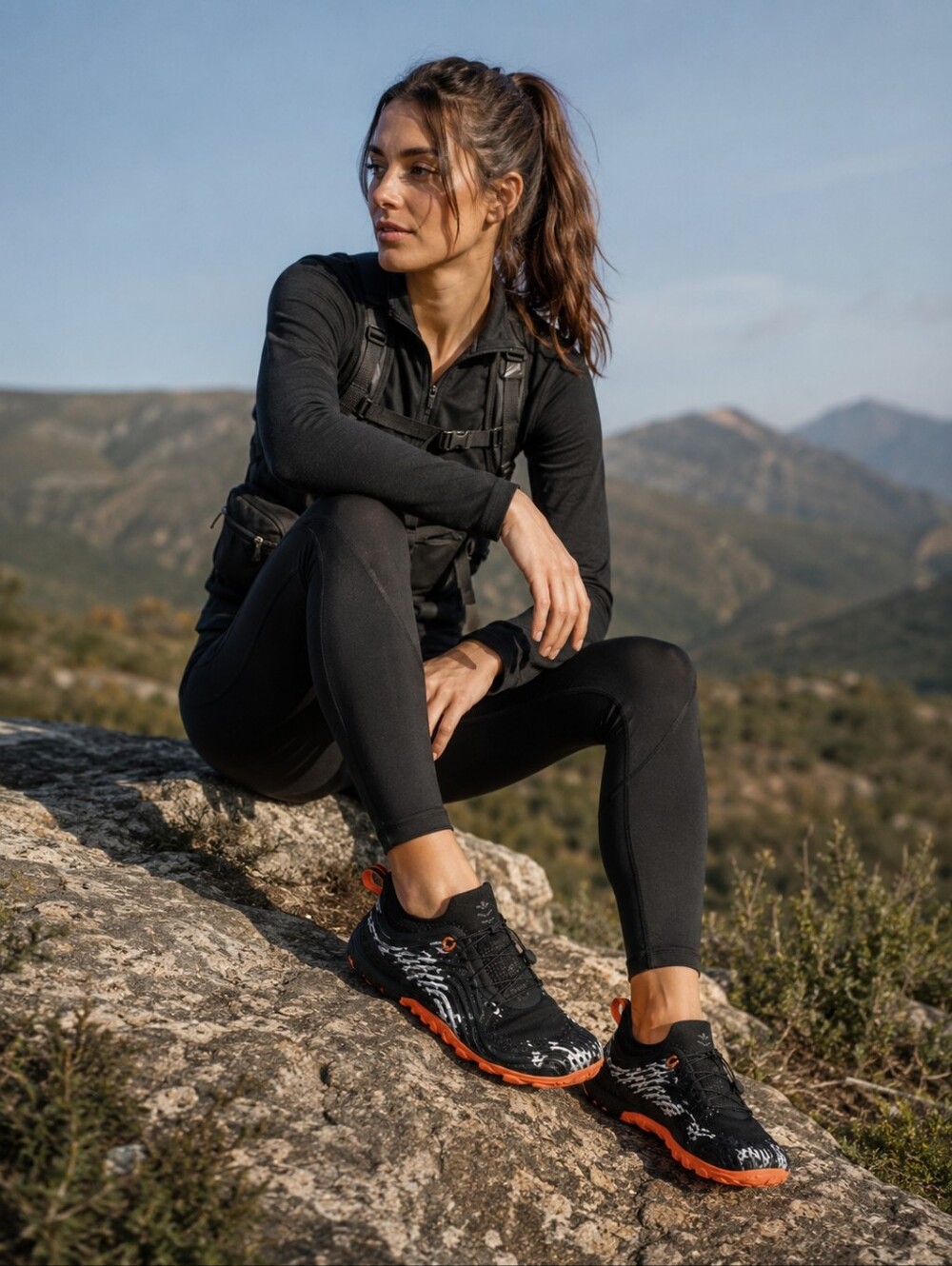 VIVOBAREFOOT Barefoot Trail Shoes Michelin Sole Black Orange Women EUR 40 209460